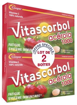 Vitascorbol Acerola 1000 Confezione da 2 x 30 Compresse Masticabili