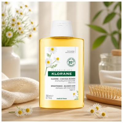 Klorane Illumine - Blondiem Matiem Kumelīšu Šampūns 200 ml