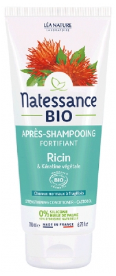 Natessance Après-Shampoing Fortifiant Ricin et Kératine Végétale Bio 200 ml