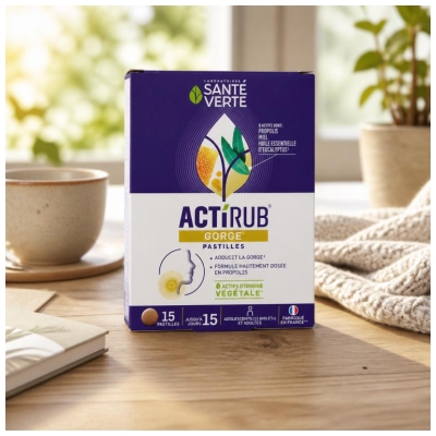 Santé Verte Actirub Throat Lozenges 15 Lozenges