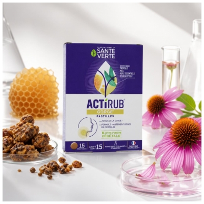 Santé Verte Actirub Throat Lozenges 15 Lozenges