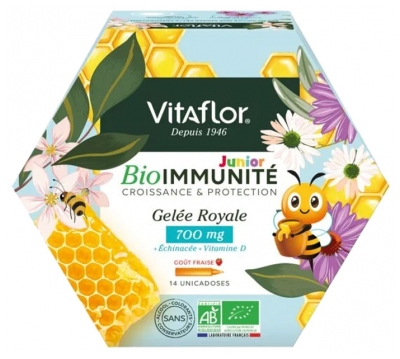 Vitaflor BioImmunité Gelée Royale Bio 700 mg Junior 14 Unicadoses