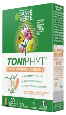 Santé Verte Toniphyt Multi Vitamines et Minéraux 30 Comprimés