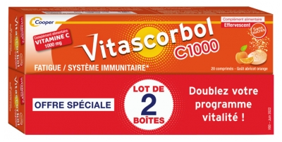 Vitascorbol C1000 2 x20 Effervescent Tablets 