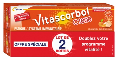 Vitascorbol C1000 Confezione 2 x 20 Compresse Effervescenti