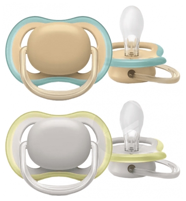 Avent Ultra Air 2 Silicon Orthodontic Soothers 0-6 Months