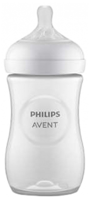 Avent Natural Response Baby Bottle 260ml 1 Month and + - Colour: White