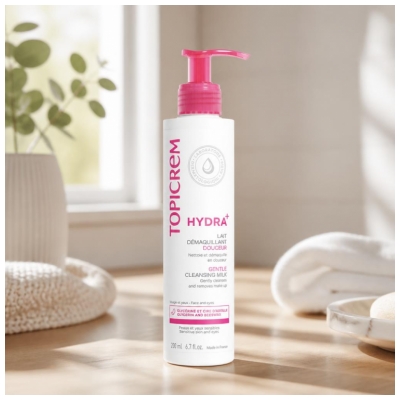 Topicrem HYDRA+ Nežno mleko za odstranjevanje ličil 200 ml