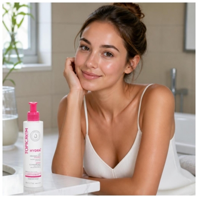 Topicrem HYDRA+ Nežno mleko za odstranjevanje ličil 200 ml