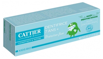 Cattier Kids Organic Toothpaste 7 Years Old + 50ml - Taste: Mint