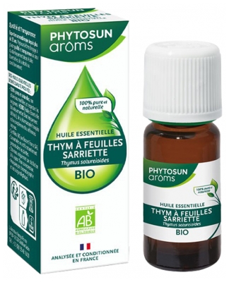 Phytosun Arôms Olio Essenziale di Timo in Foglie di Santoreggia (Thymus Satureioides) Organic 10 ml
