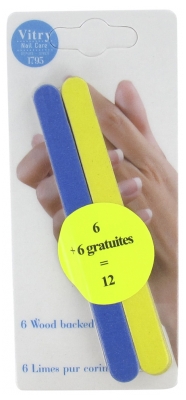 Vitry 6 Nagelfeilen auf Holz 12 cm