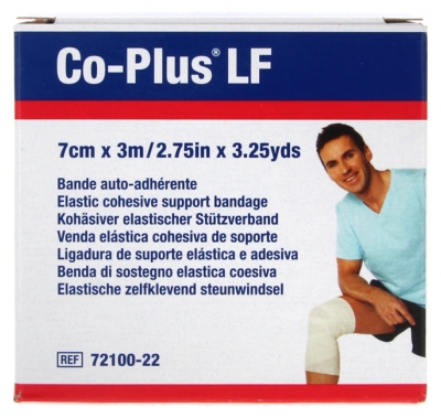 Essity Co-Plus LF Elastic Cohesive Support Bandage 7cm x 3m - Colour: White