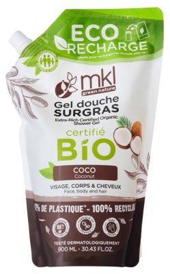MKL Green Nature Gel Doccia Supergrasso al Cocco Biologico Eco-Refill 900 ml