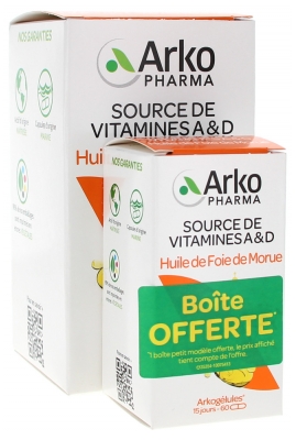 Arkopharma Arkogélules Levertraan 220 Capsules + 60 Gratis Capsules
