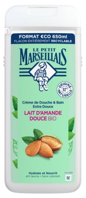 Le Petit Marseillais Extra Gentle Bath & Shower Cream Organic Sweet Almond Milk 650 ml