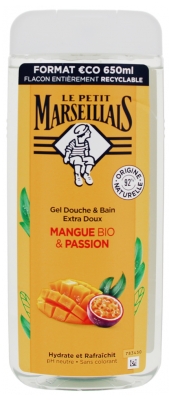Le Petit Marseillais Gel Douche & Bain Extra Doux Mangue Bio & Passion 650 ml