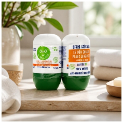 „Poupina“ ekologiškas kvapiojo apelsinų žiedų dezodorantas jautriai odai, 2 x 50 ml pakuotė