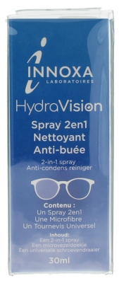 Laboratoire Innoxa Hydravision Spray 2en1 Nettoyant Anti-Buée 30 ml