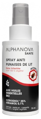 Alphanova Spray Anti-insetti del Letto 75 ml