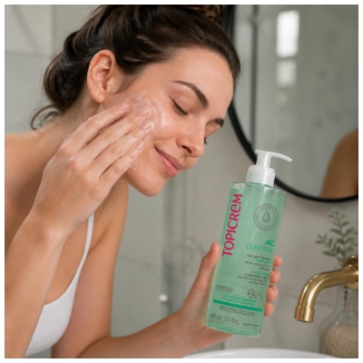 Topicrem AC CONTROL Gel Nettoyant Purifiant 400 ml