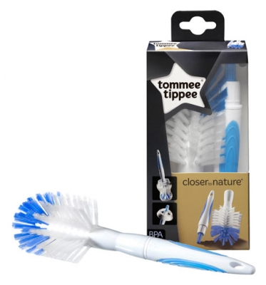 Tommee Tippee Closer to Nature Baby Bottle and Teat Brush - Colour: Blue