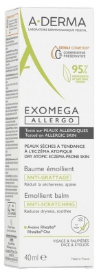 A-DERMA Exomega Allergo Baume Émollient Anti-Grattage 40 ml