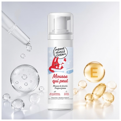 Spuma de duș cu aromă de căpșuni Pierre Feuille Ciseaux 150 ml