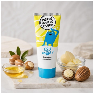 Pierre Feuille Ciseaux Pastă de Coafare Culoare Albastră 75 ml