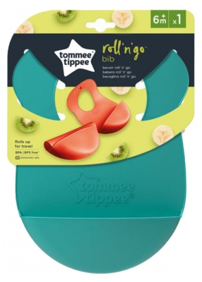 Tommee Tippee Roll'N'Go Bib 6 Months and + - Colour: Pale Green