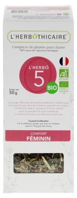 L'Herbôthicaire L'Herbô 5 Confort Féminin Complesso di Erbe per Tisane Biologico 50 g