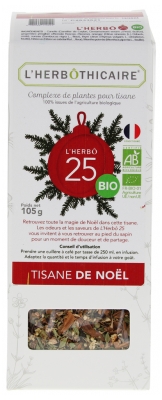 L'Herbôthicaire L'Herbô 25 Tisane de Noël Complexe de Plantes pour Tisane Bio 105 g