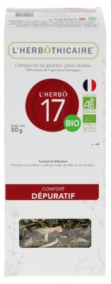L'Herbôthicaire L'Herbô 17 Confort Dépuratif Kompleks Roślinny do Organicznej Herbaty Ziołowej 50 g