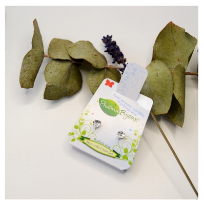 Pharma Bijoux Hipoalerģiskie Auskari Sirds Kristāli 5 mm