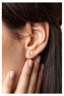 Pharma Bijoux Pendientes Hipoalergénicos Corazones de Cristal 5 mm