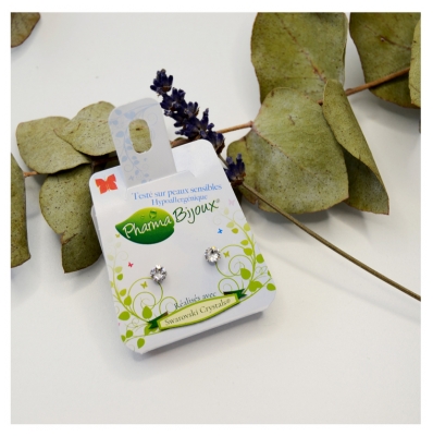 Cercei hipoalergenici Pharma Bijoux Xirius Crystal 4,1 mm