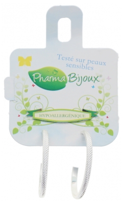 Pharma Bijoux Boucles d'Oreilles Hypoallergéniques Créoles Argentées 40 mm