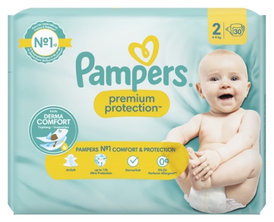 Pampers Premium Protection 30 Pannolini Taglia 2 (4-8 kg)