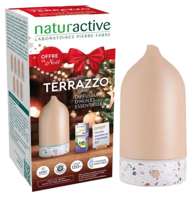 Naturactive Terrazzo Essential Oils Diffuser + 1 Organic Lemon Essential Oil 10ml Free