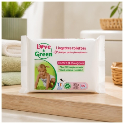 Love & Green Toiletdoekjes 55 Doekjes