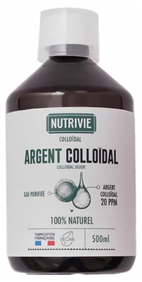Nutrivie Argent Colloïdal 20 ppm 100% Naturel 500 ml