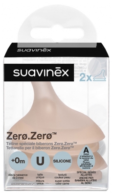 Suavinex Zero.Zero 2 Flow Teats Special Breastfed Babies 0 Months and +