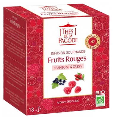 Thés de la Pagode Infusion Fruits Rouges Bio 18 Sachets