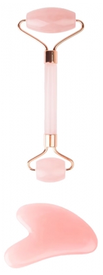 Brushworks Harsroller Roze & Gua Sha