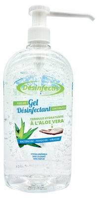 Désinfectis Gel Désinfectant Sans Rinçage à l'Aloe Vera 1 L