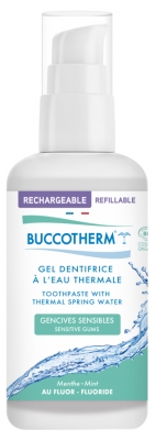 Buccotherm Nachfüllbares Zahngel mit Thermalwasser Für Empfindliches Bio-Zahnfleisch 100 ml