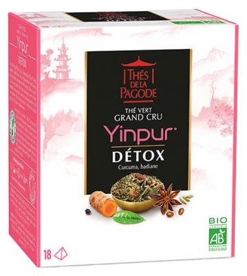 Herbaty Pagoda Yinpur Organic Grand Cru Detox Green Tea 18 Saszetek