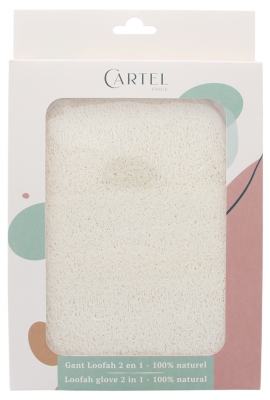 Cartel Paris Handschuh Loofah 2in1 - Farbe: Weißer Rand