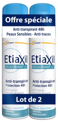 Etiaxil Dezodorant Antyperspiracyjny 48H Aerozol Opakowanie 2 x 150 ml