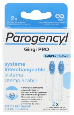 Parogencyl Gingi Pro Flexible Interchangeable System 2 Replaceable Heads